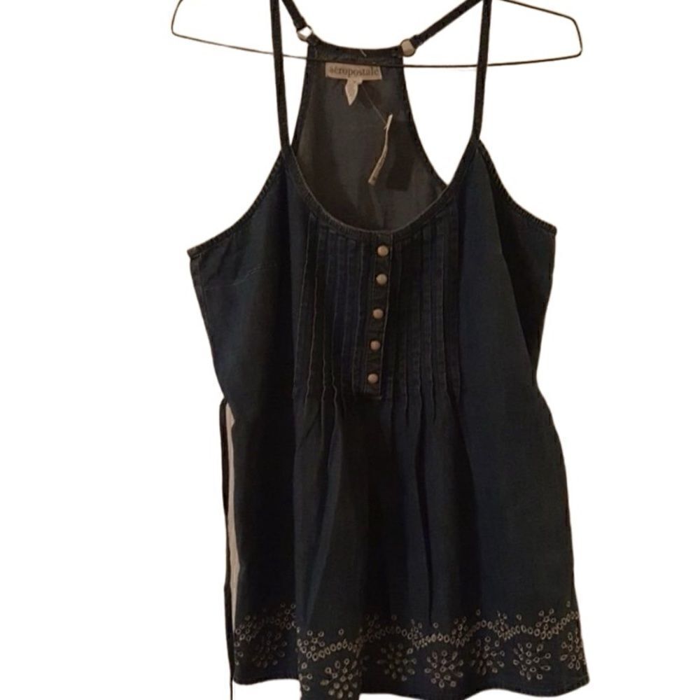 *NEW* AEROPOSTALE  JUNIOR'S SIZE SMALL DENIM TANK